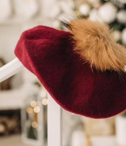 Lyna beret Maroon