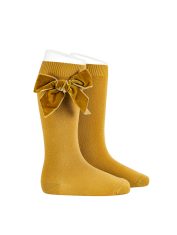 side-velvet-bow-knee-high-socks-mustard